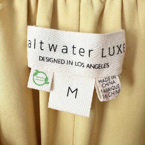 Saltwater Luxe Celine Dotted Citrus Midi Tank Dress Women's Size Medium - Picture 6 of 14